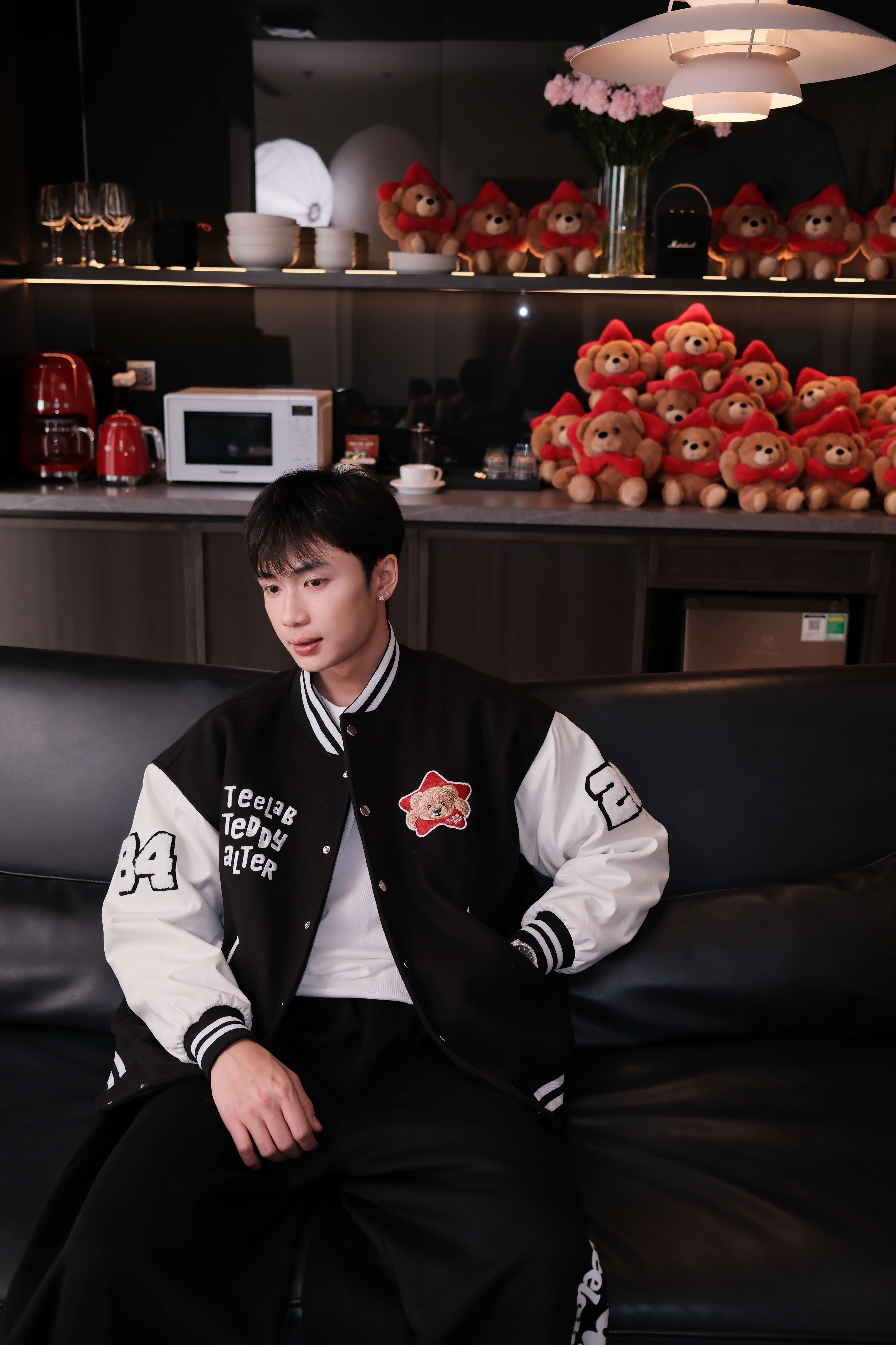 [Tặng Gấu] [Tặng Túi] Áo Khoác Varsity Teelab Alter Oversize Dạ Phối Da Thêu Teddy Unisex AK143