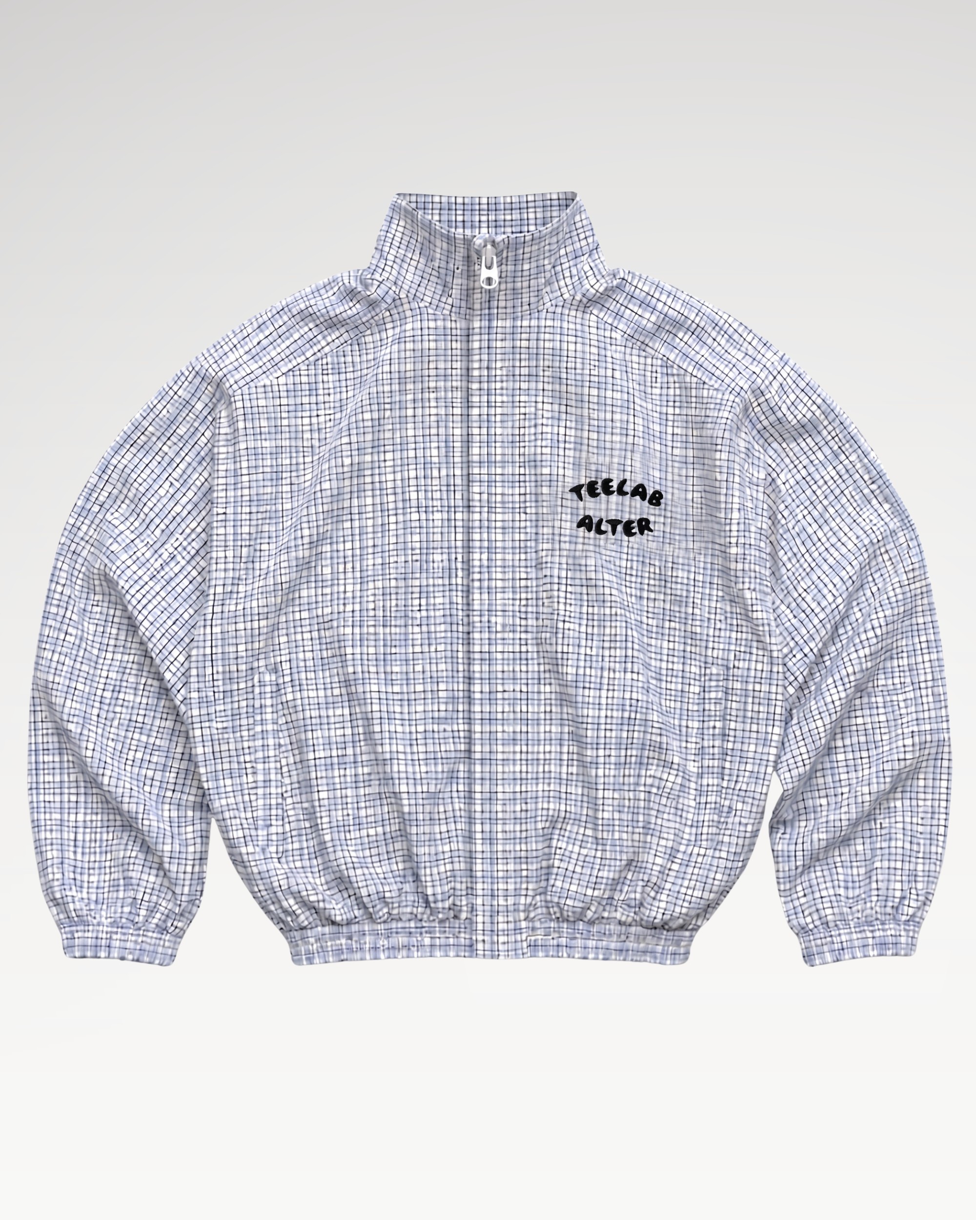 Teelab Alter Relaxed Windbreaker Tiger Checked Track Jacket AK147