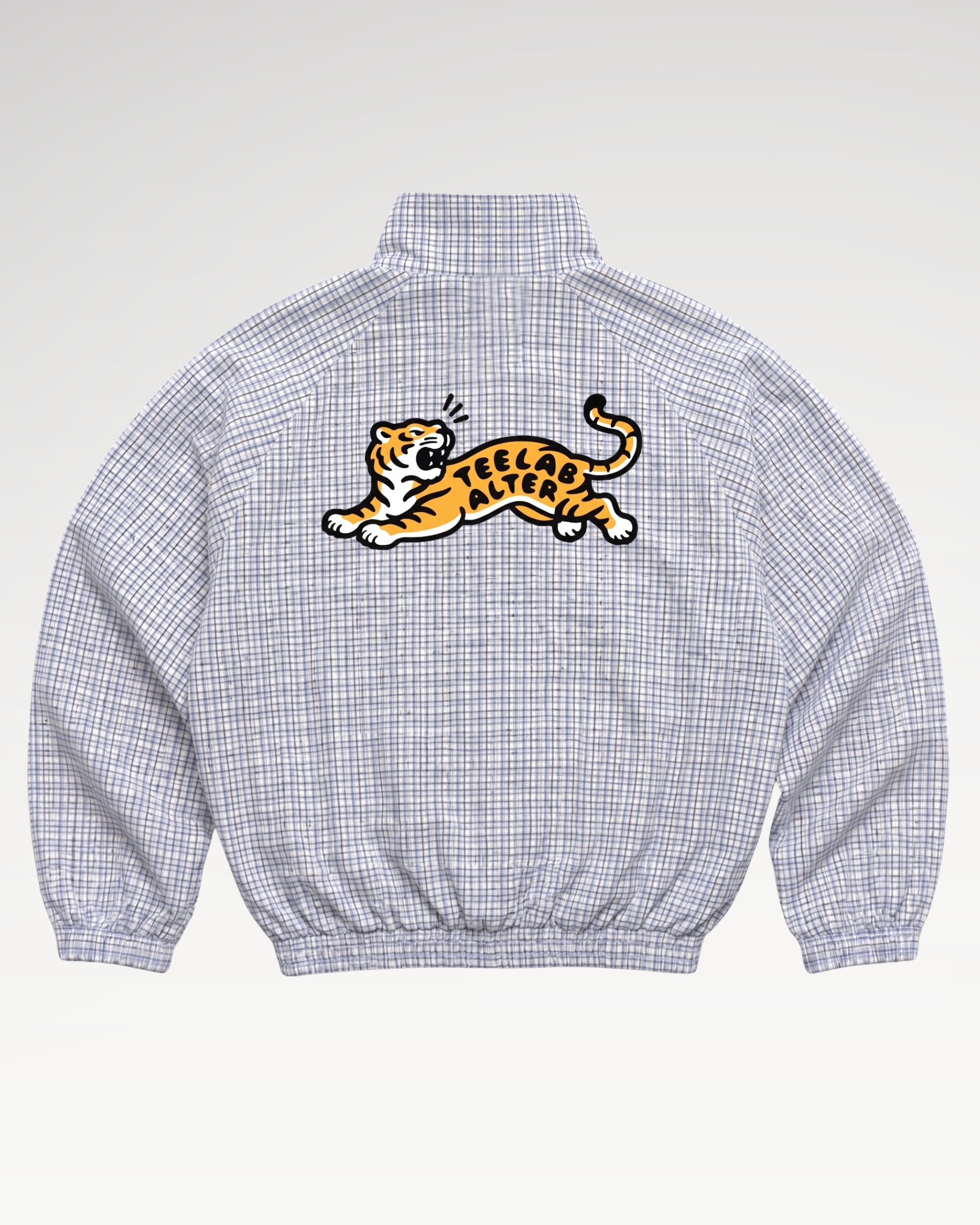 Teelab Alter Relaxed Windbreaker Tiger Checked Track Jacket AK147