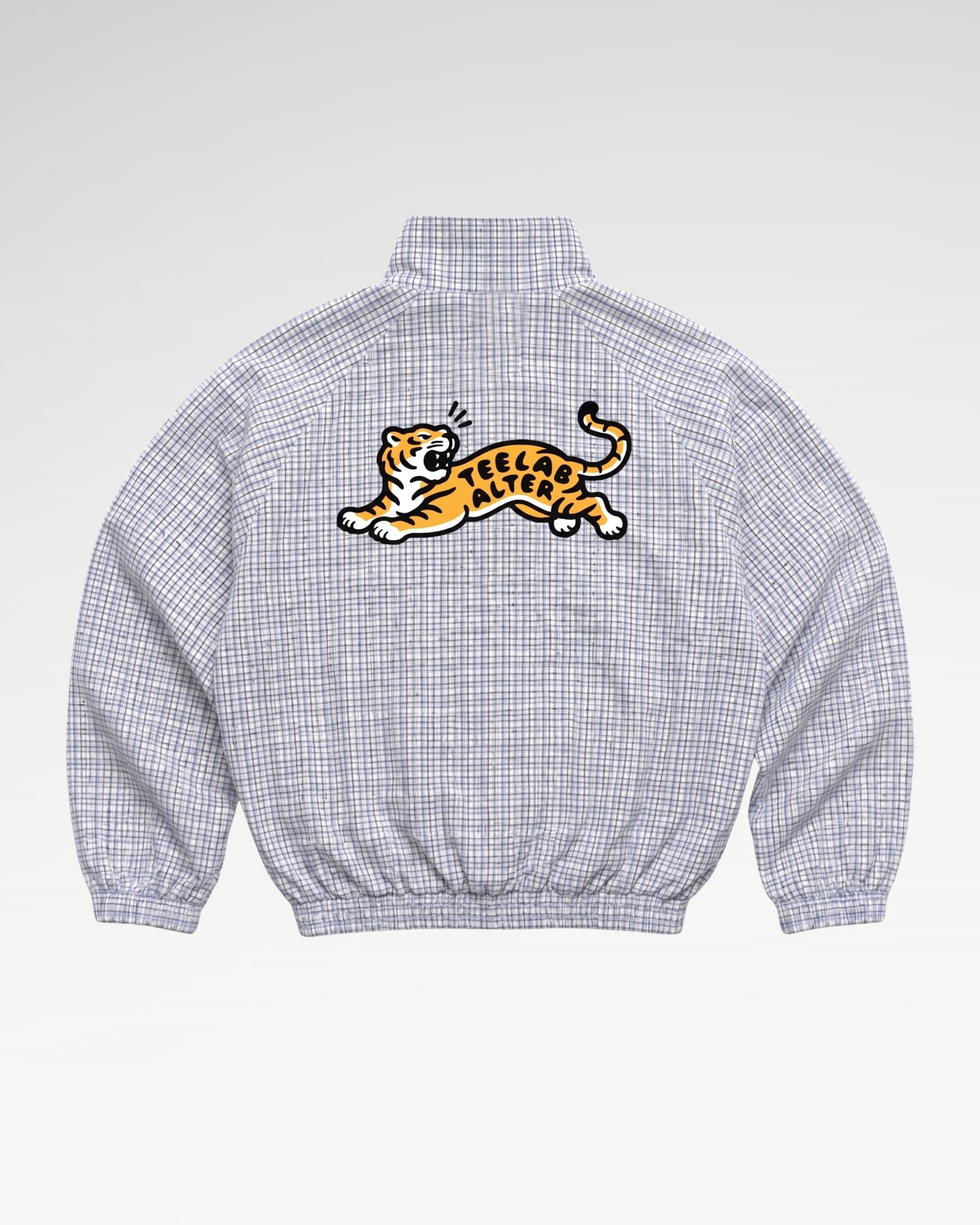 Teelab Alter Relaxed Windbreaker Tiger Checked Track Jacket AK147