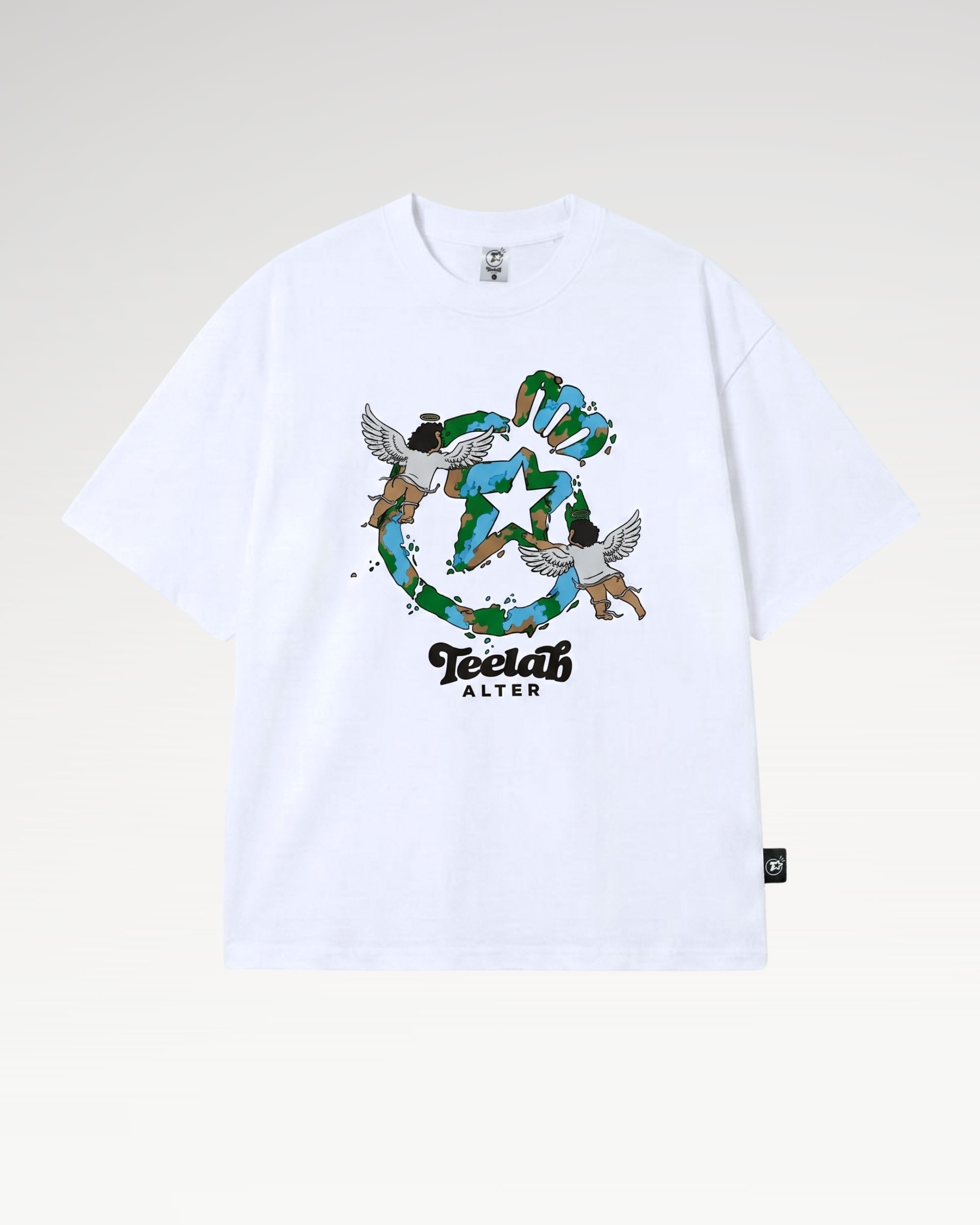 Teelab Alter Oversized Cotton Angel Tee TS433