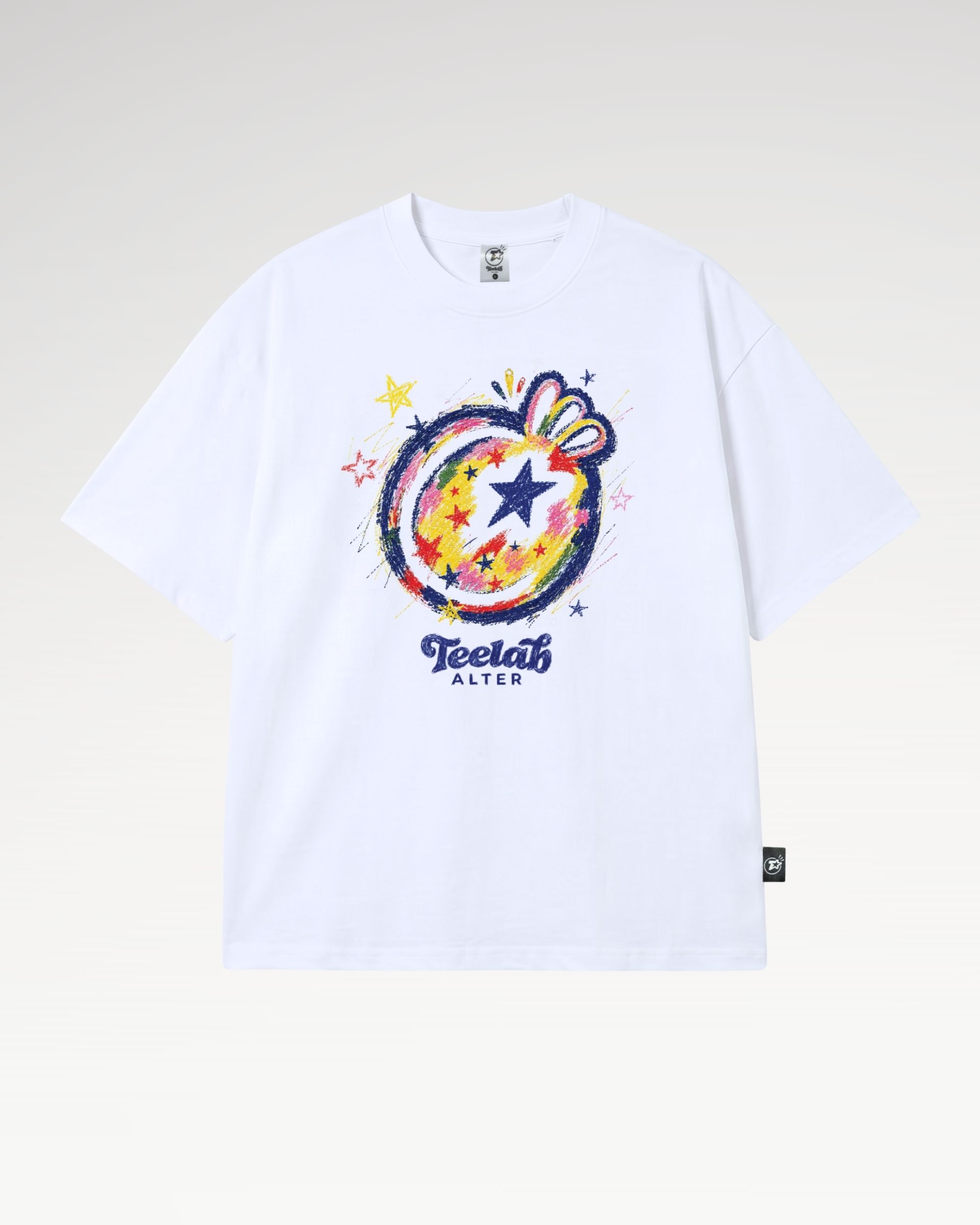 Teelab Alter Oversized Cotton TI STAR Ripple Tee TS435