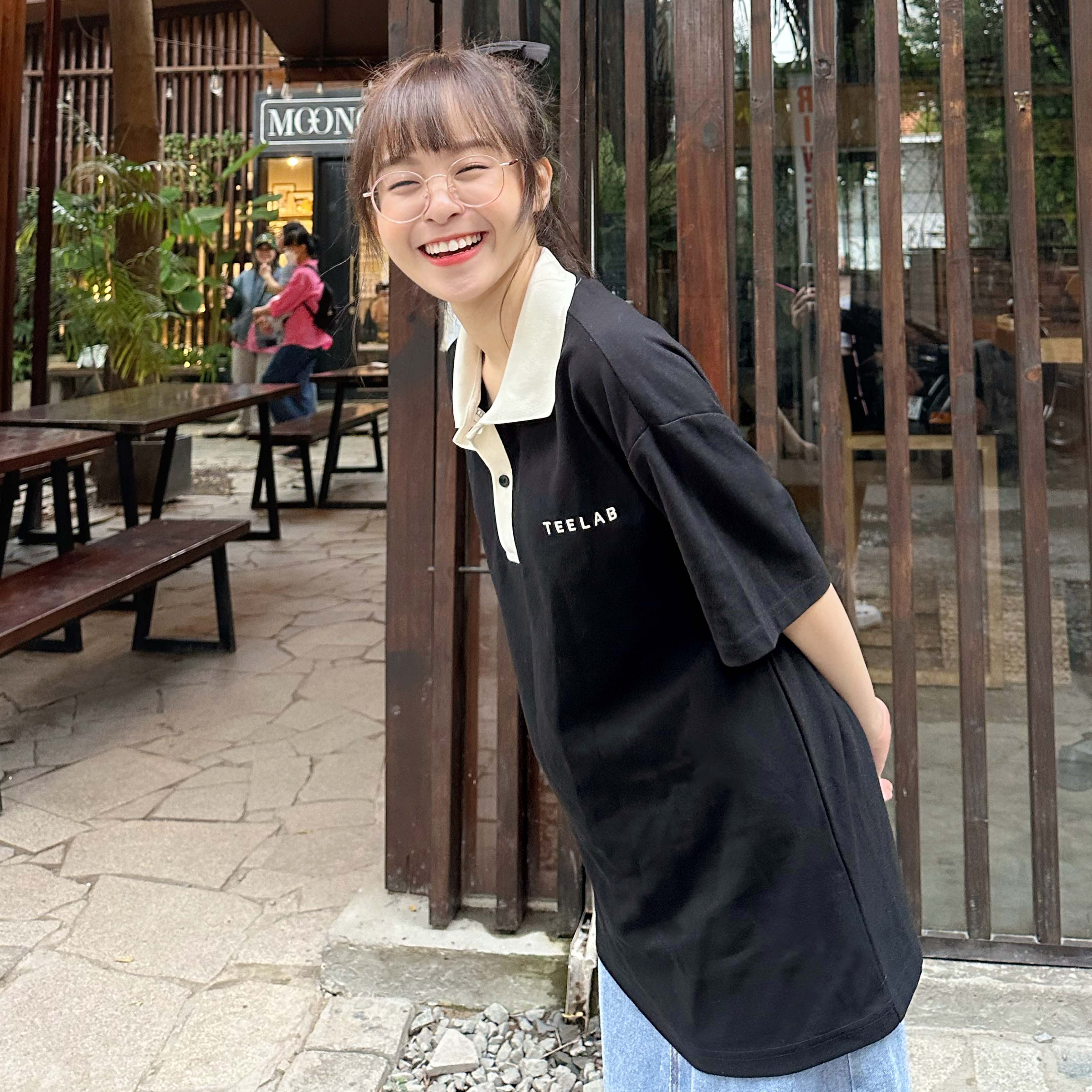 Áo Polo Teelab Local Brand Unisex Kitten Embroidered AP022