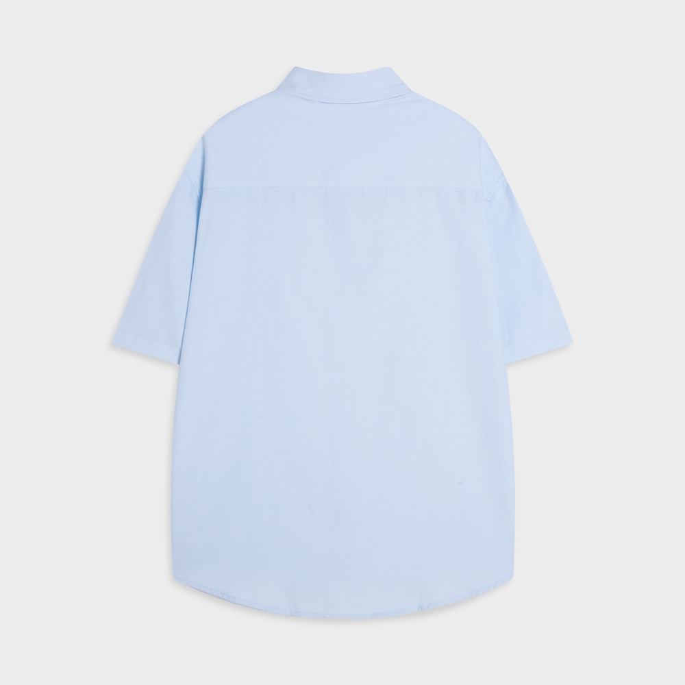 Áo Sơ Mi Cộc Tay Teelab Local Brand Unisex Eco Oxford Logo Signature Shirt SS068