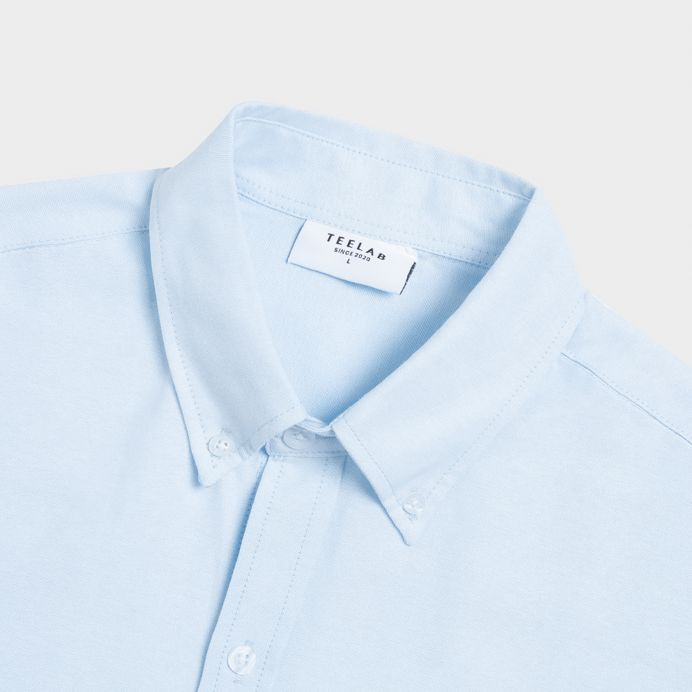 Áo Sơ Mi Cộc Tay Teelab Local Brand Unisex Eco Oxford Logo Signature Shirt SS068