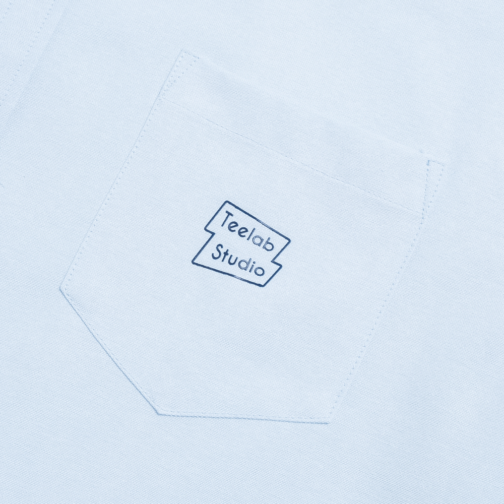 Áo Sơ Mi Cộc Tay Teelab Local Brand Unisex Eco Oxford Logo Signature Shirt SS068