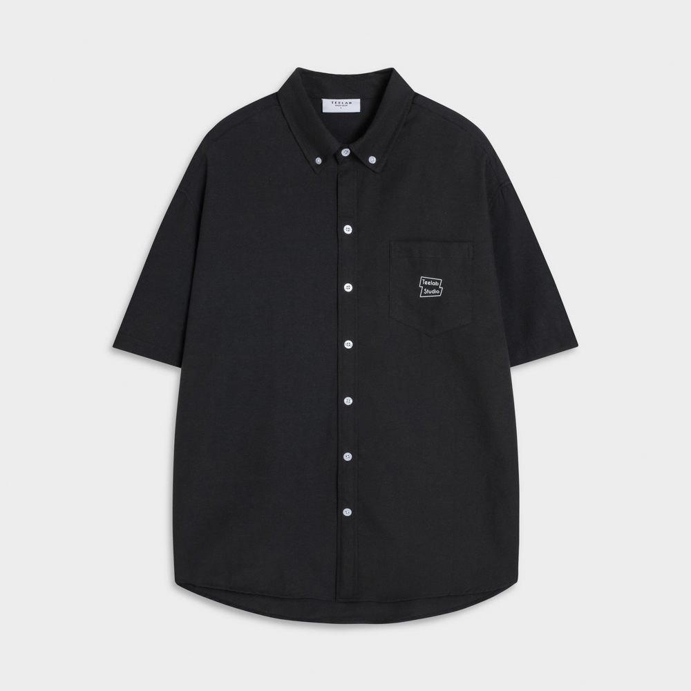Áo Sơ Mi Cộc Tay Teelab Local Brand Unisex Eco Oxford Logo Signature Shirt SS068
