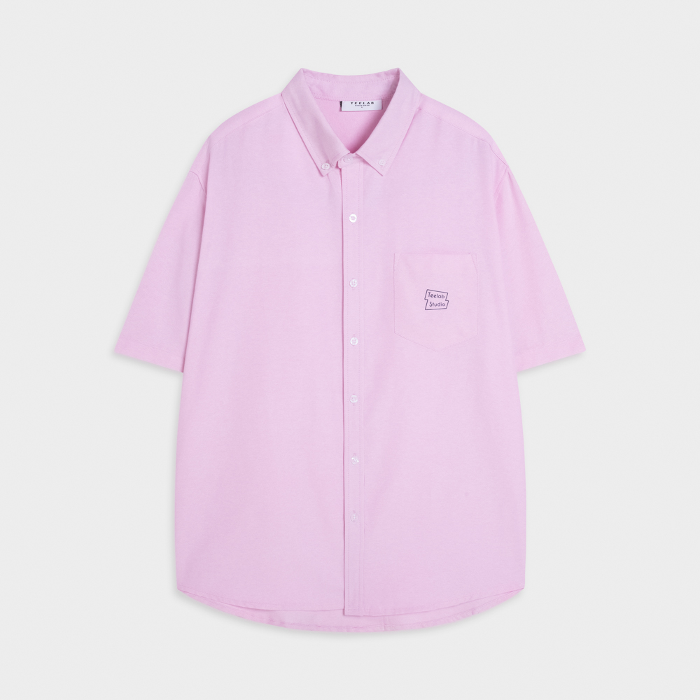Áo Sơ Mi Cộc Tay Teelab Local Brand Unisex Eco Oxford Logo Signature Shirt SS068