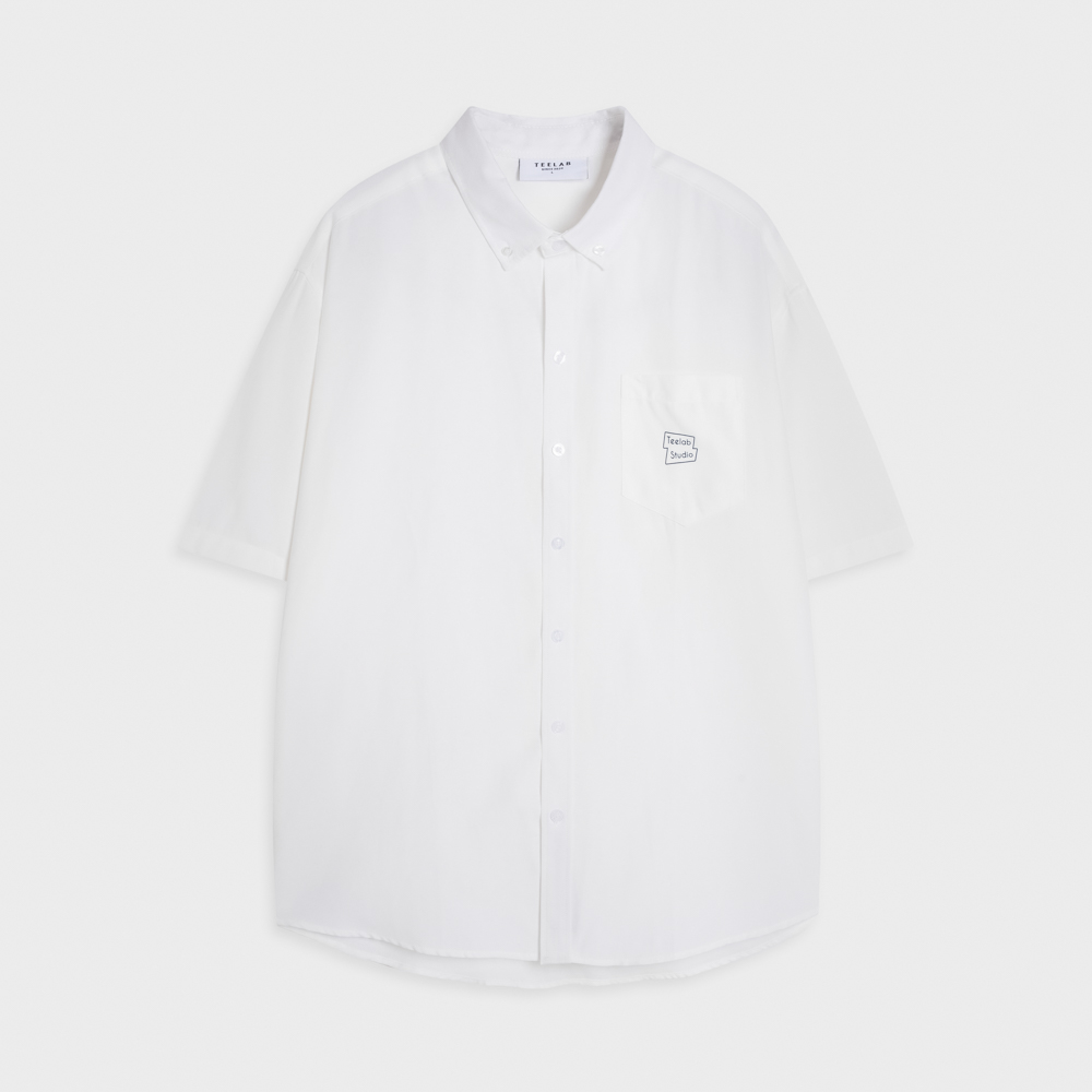 Áo Sơ Mi Cộc Tay Teelab Local Brand Unisex Eco Oxford Logo Signature Shirt SS068