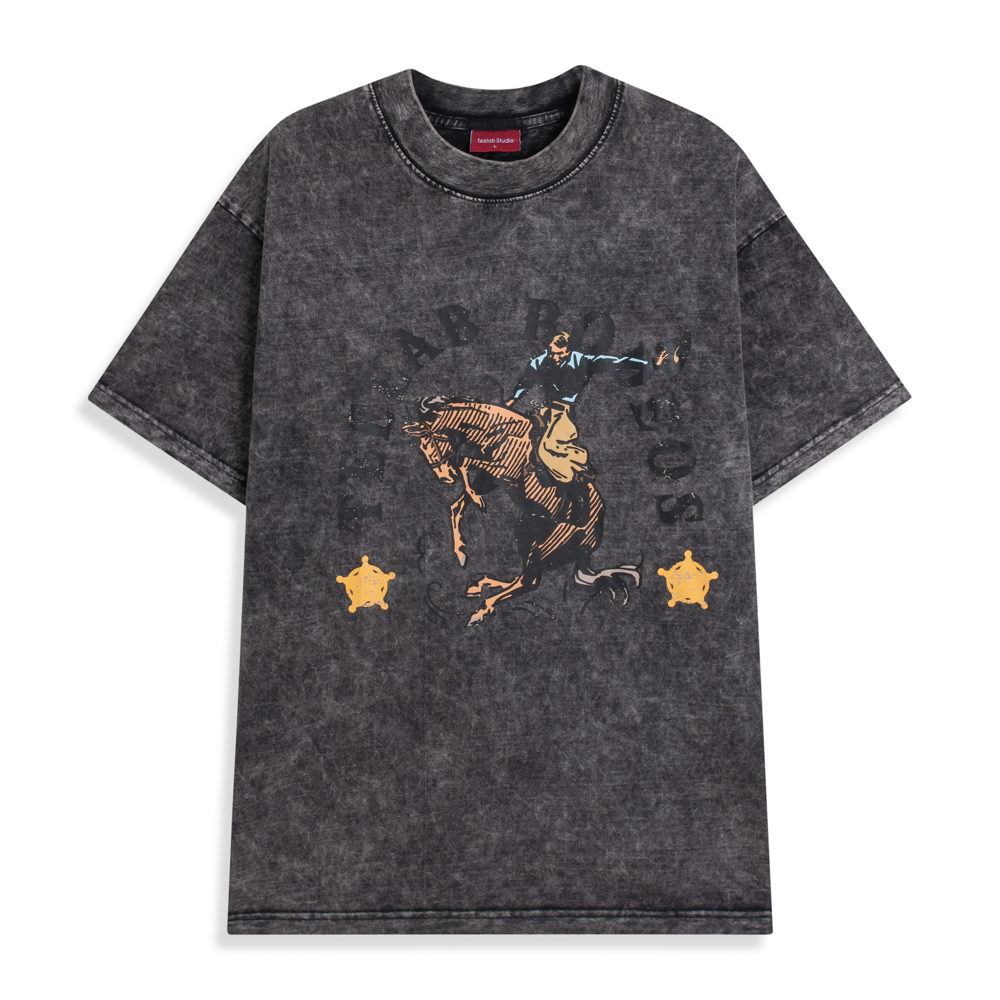 Áo Thun Wash Local Brand Unisex Teelab Rodeos Tshirt TS325
