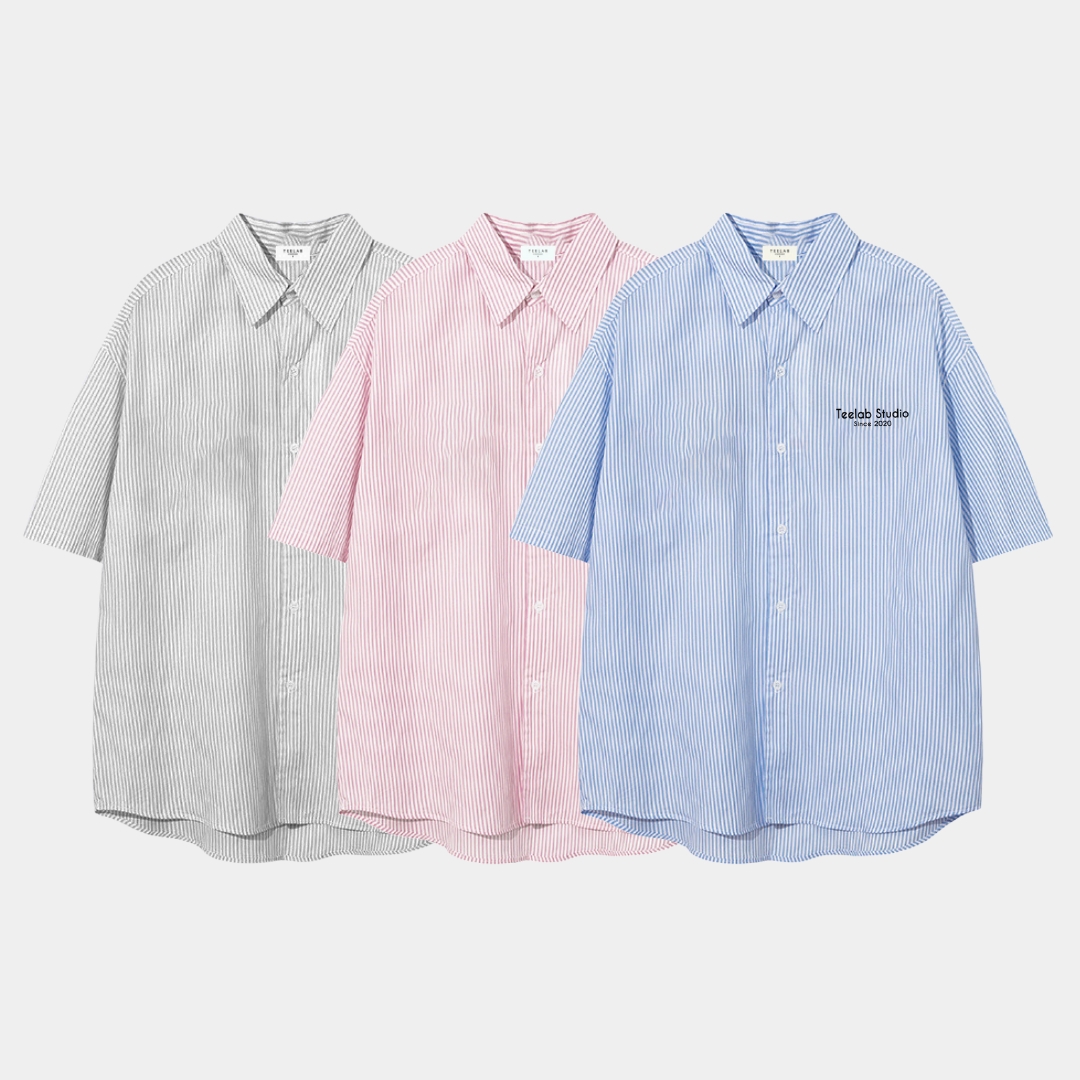Áo Sơ Mi Ngắn Tay Teelab Local Brand Unisex Studio Oxford Shirt SS052