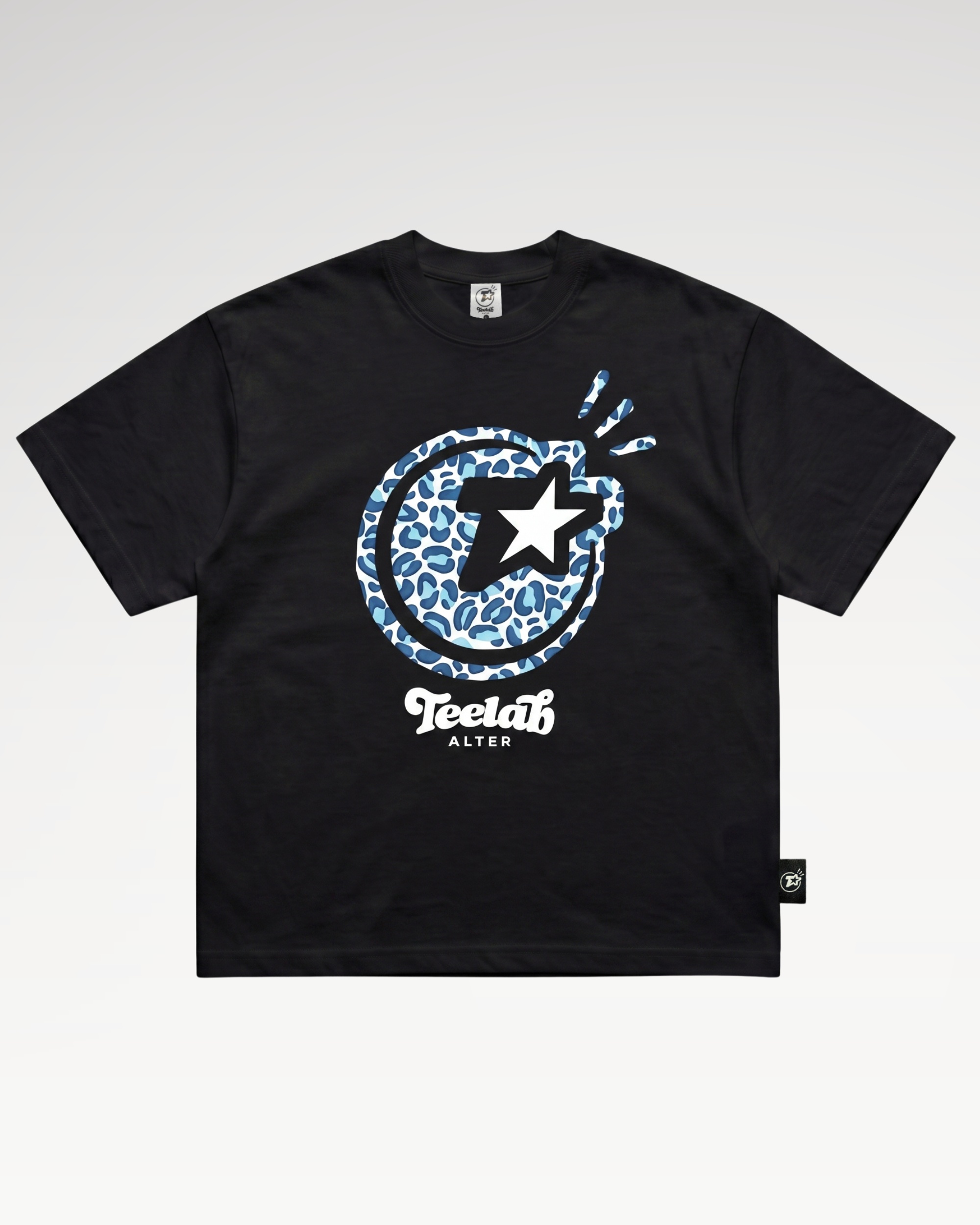 Áo Thun Teelab Alter Oversize Cotton 250GSM In T-Star Leopard Pattern Unisex TS383