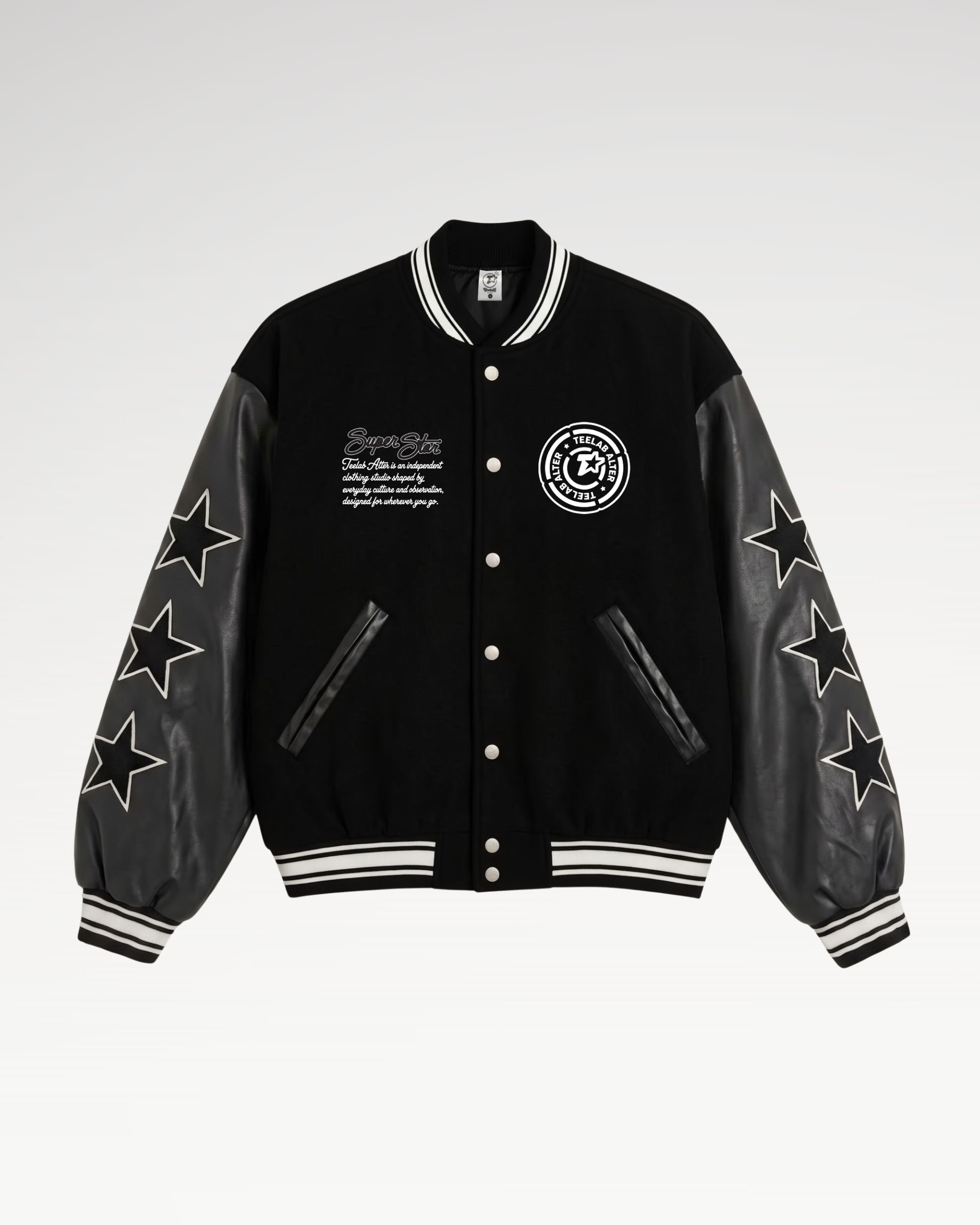 Teelab Alter Regular Felt Super Star Varsity Jacket AK154