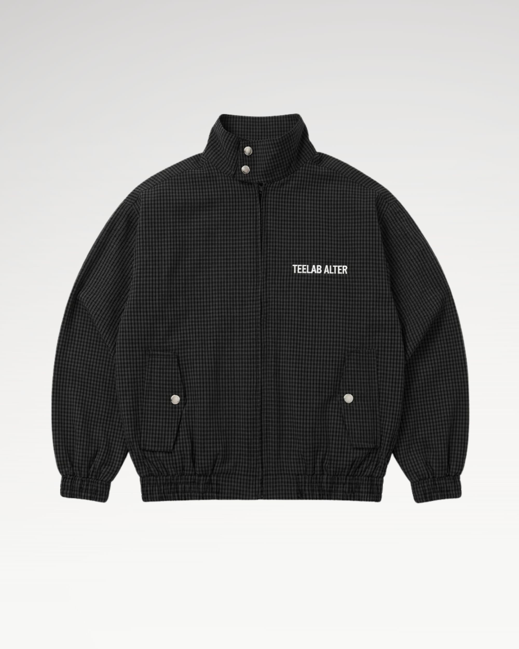 Teelab Alter Windbreaker Checked Stand-Collar Jacket AK155