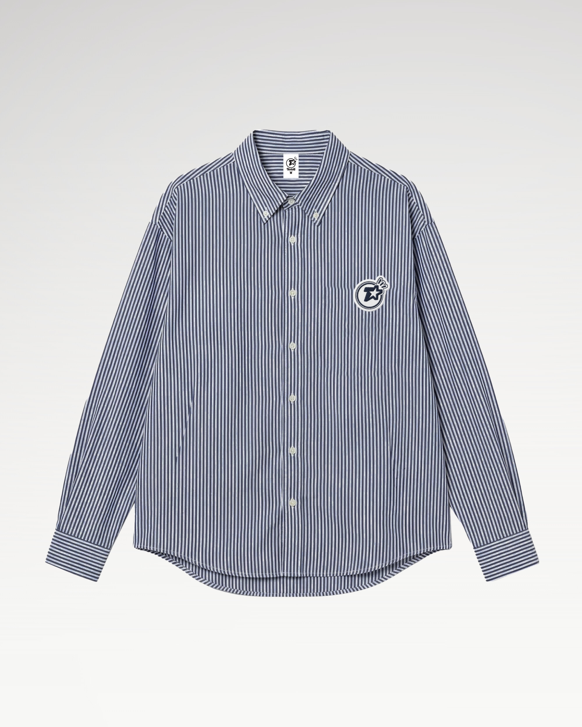 Sơ Mi Sọc Dài Tay Teelab Alter Oversize Oxford Thêu POP STAR Unisex SS088