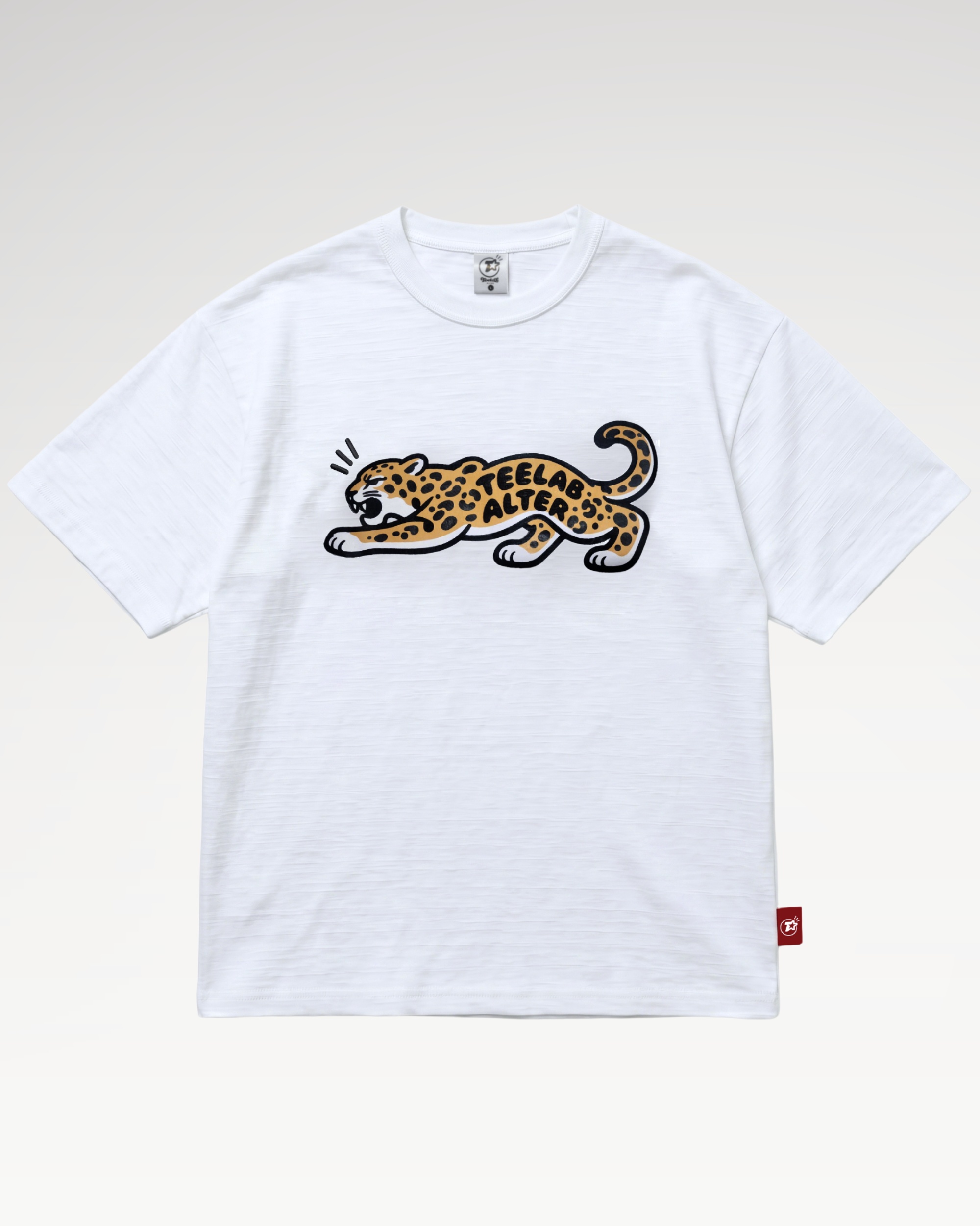 Teelab Alter Oversized Slub-Cotton Leopard Tee TS408