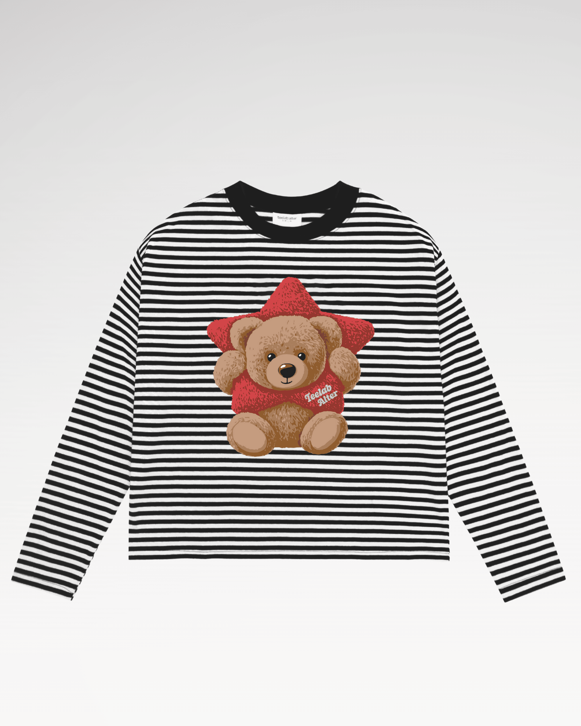 [Tặng Gấu] [Tặng Túi] Áo Thun Sọc Dài Tay Teelab Alter Semi-boxy Cotton In Lụa –  Teddy Star Collection Unisex TS362