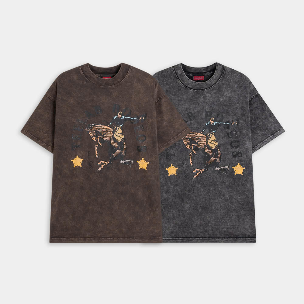 Áo Thun Wash Local Brand Unisex Teelab Rodeos Tshirt TS325