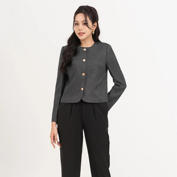 Áo khoác Twill dáng lửng