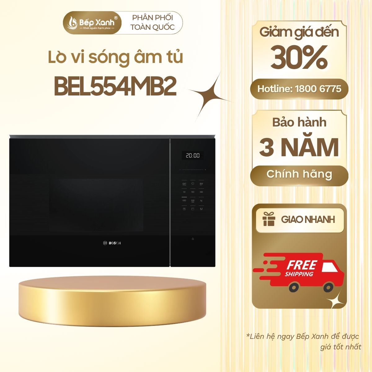 Lò vi sóng âm tủ Bosch BEL554MB2 Seri 6