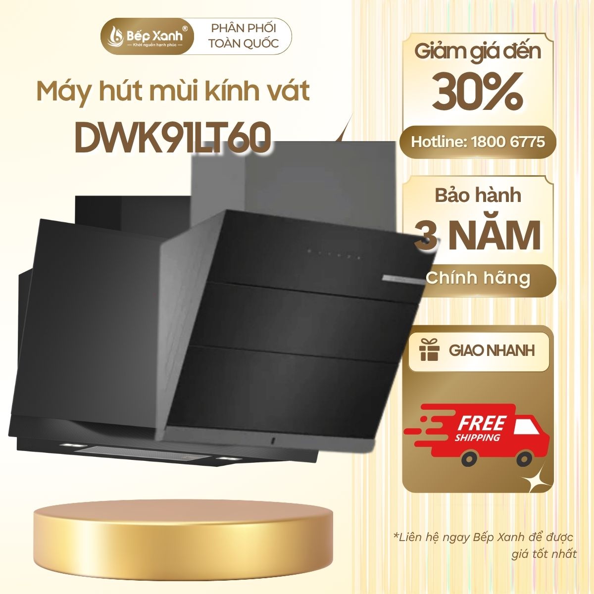 Hút mùi kính vát Bosch DWK91LT60 seri 8, 90cm