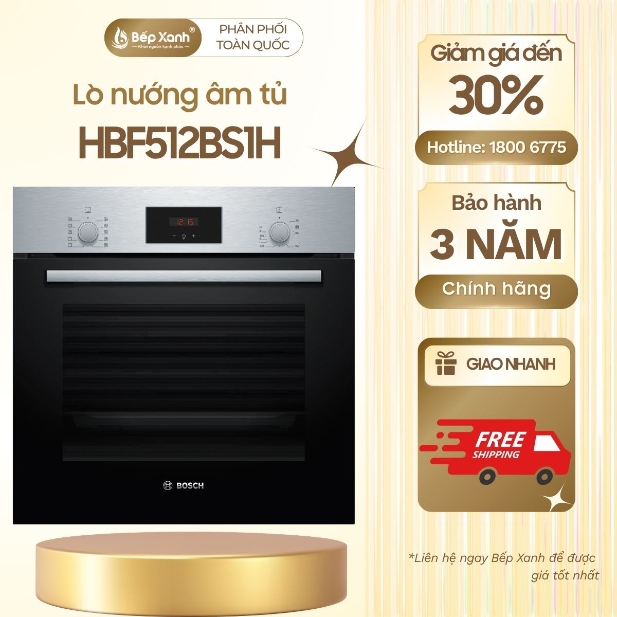 Lò nướng âm tủ Bosch HBF512BS1H seri 2
