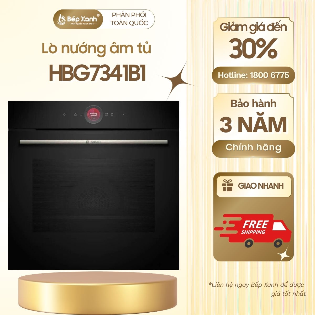 Lò nướng âm tủ Bosch HBG7341B1 Seri 8