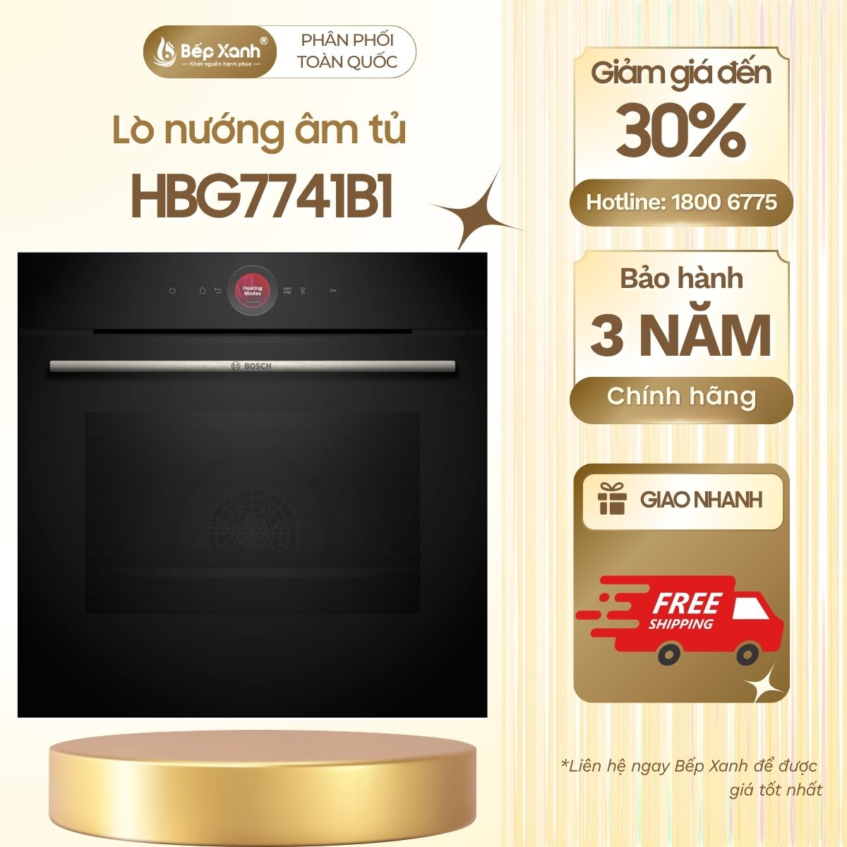 Lò nướng âm tủ Bosch HBG7741B1 Seri 8