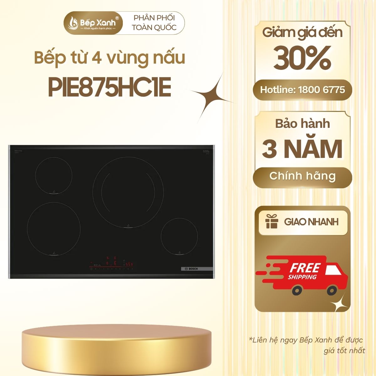 Bếp từ 4 Bosch PIE875HC1E Seri 6