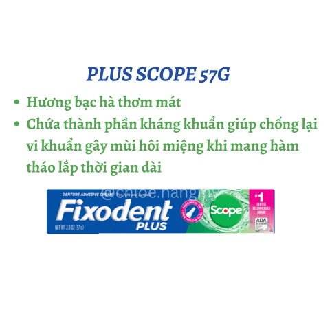 Keo dán hàm răng giả Fixodent Orginal 68g Mỹ