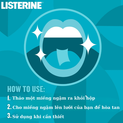 Miếng ngậm thơm miệng Listerine Pocketpaks Cool Mint bạc hà diệt khuẩn hộp 24 miếng
