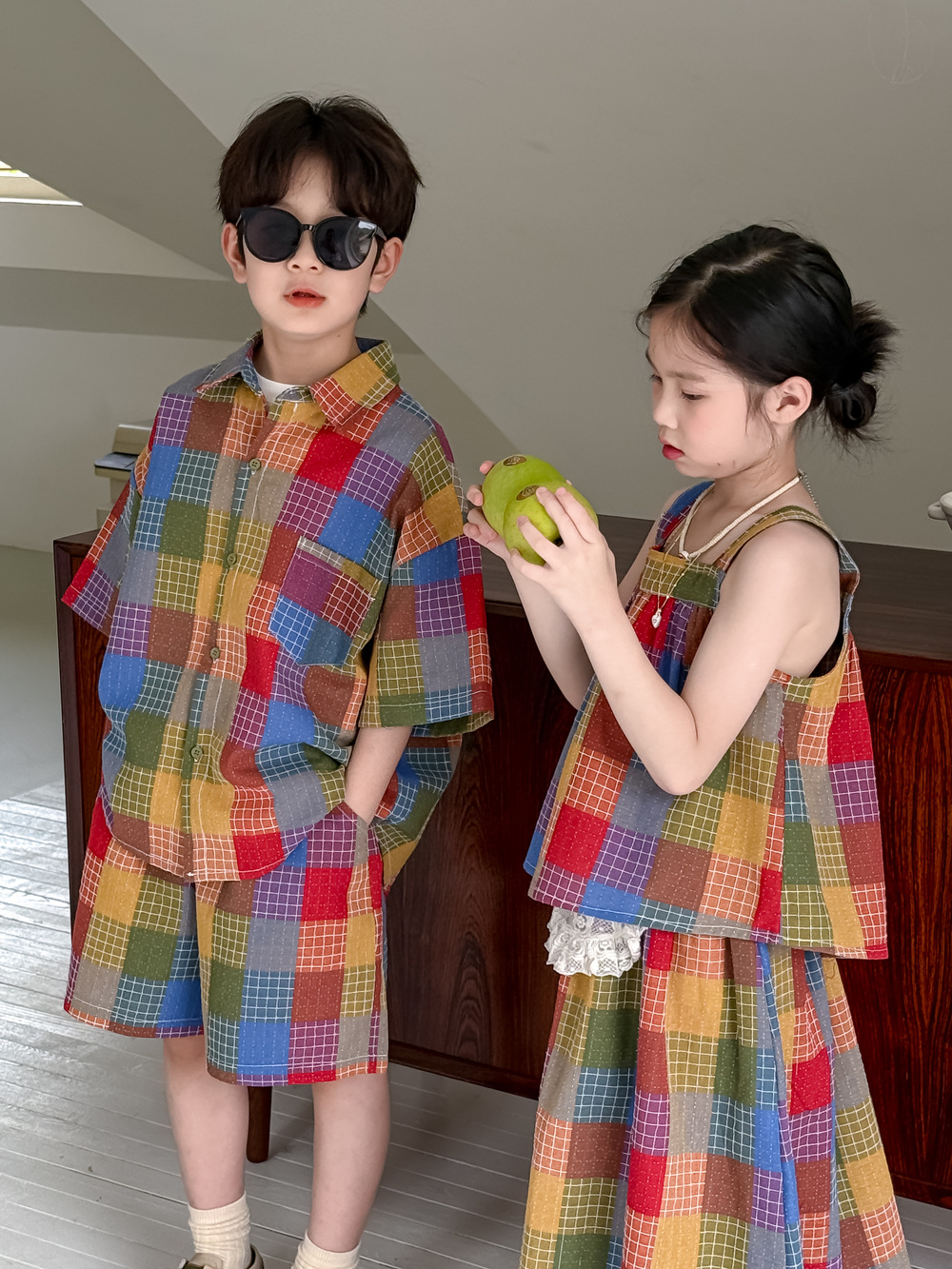 SN Sơ Mi Ô Vuông Màu KM