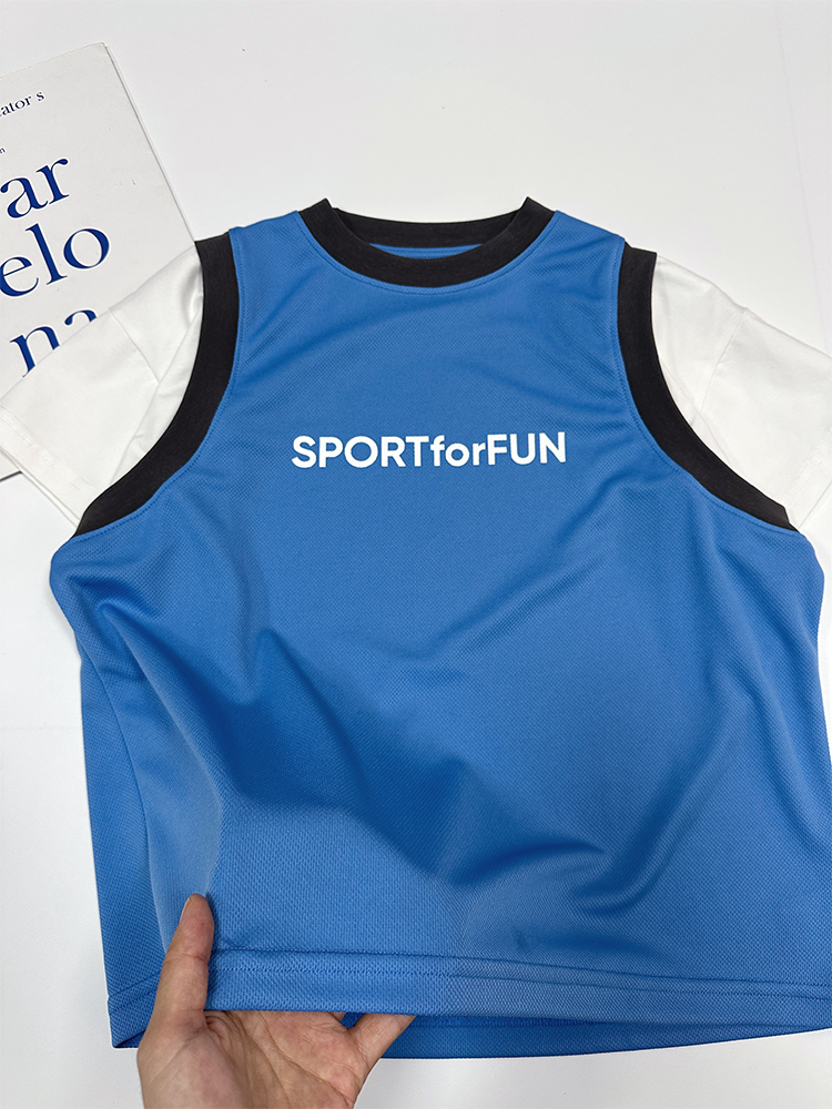 Set Ngắn Áo Sport Xanh Quần Xám SN