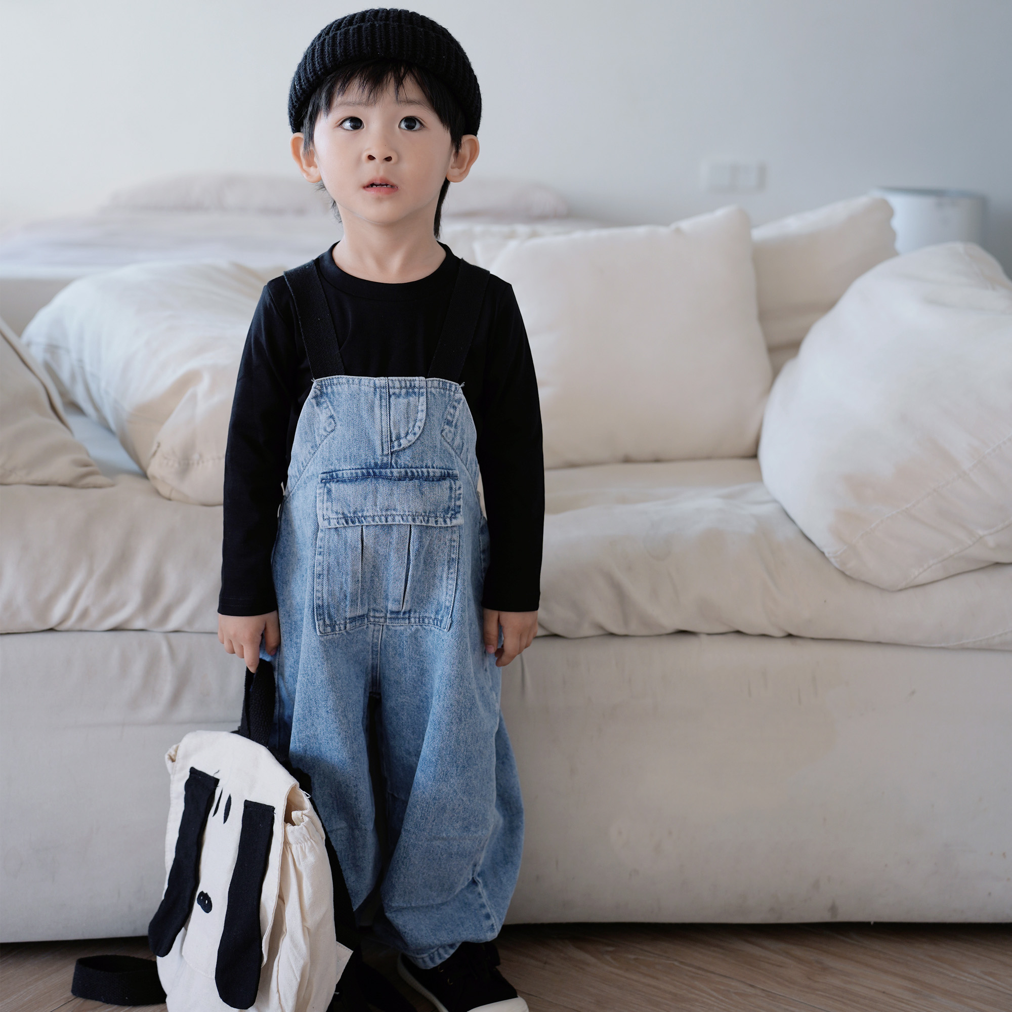 Yếm jean túi hộp