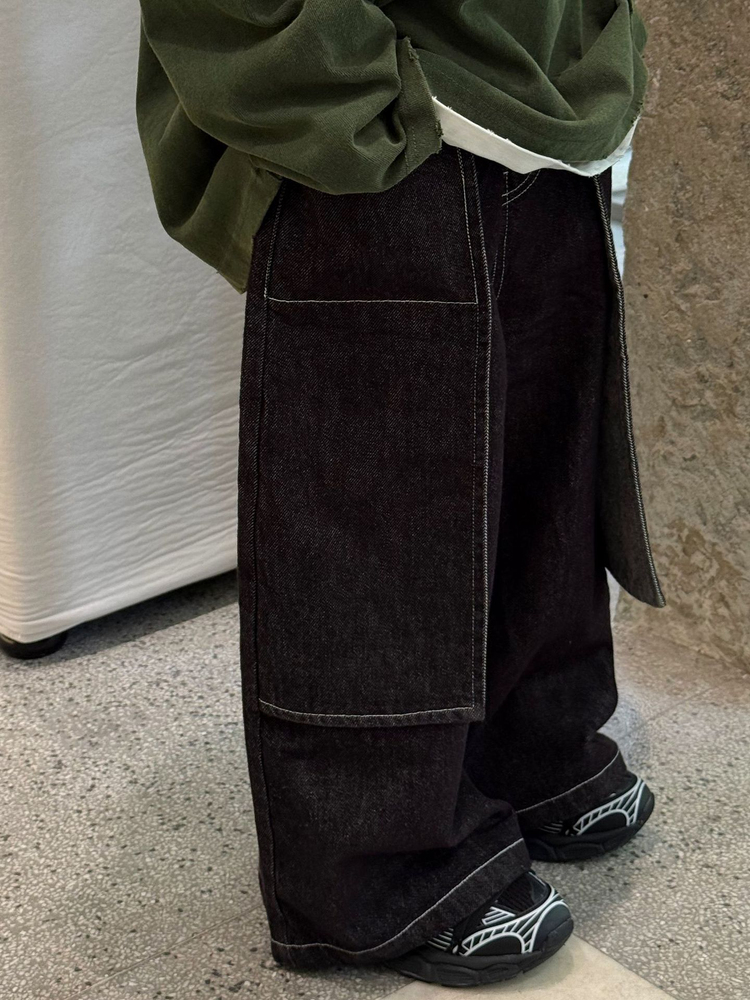 Quần Dài Jean Đen Viền Chỉ FS