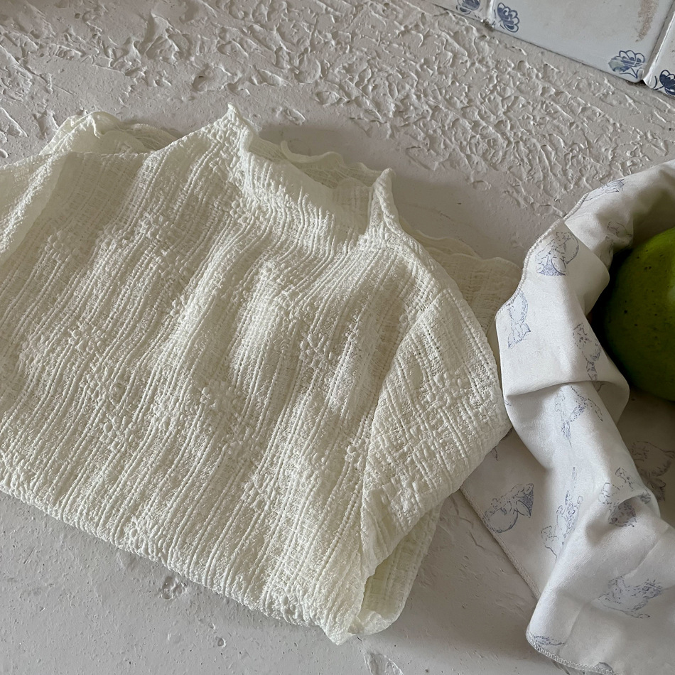 ÁO REN DÀI TRẮNG YK