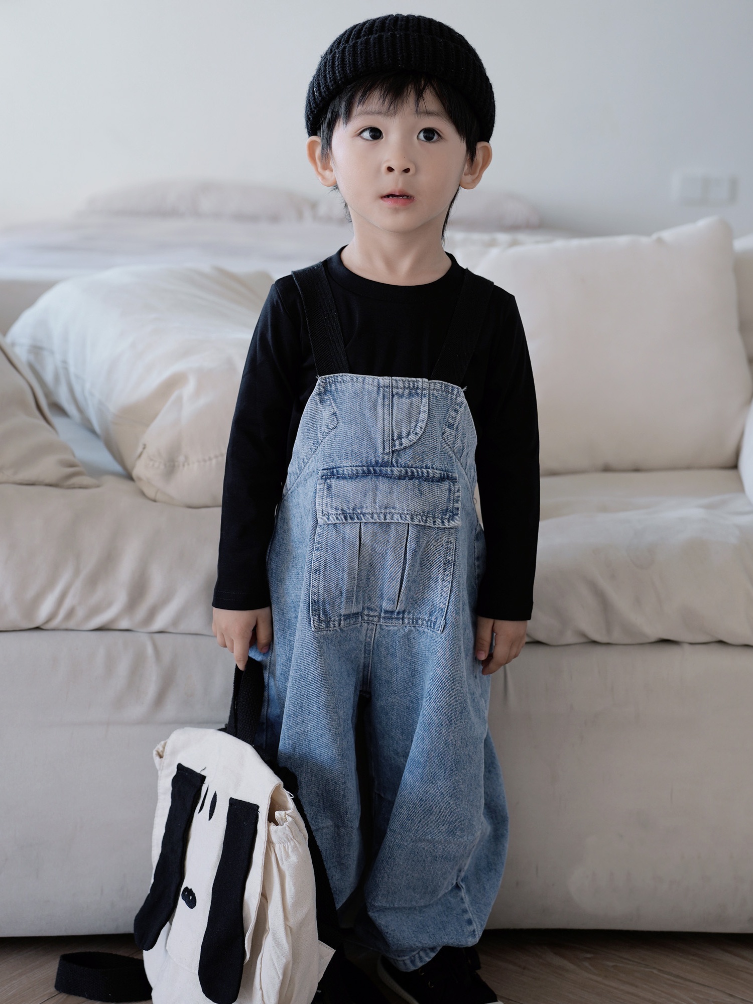 Yếm jean túi hộp