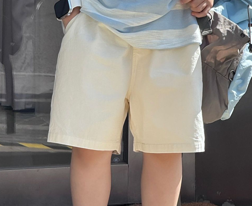 Quần Ngắn Thun Kem PL