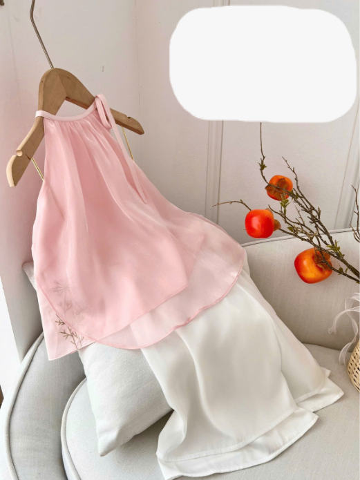 SET YẾM LỤA HỒNG QUẦN TRẮNG G