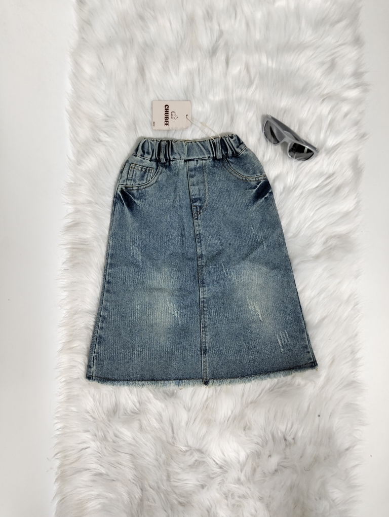 Chân Váy Jean Loang