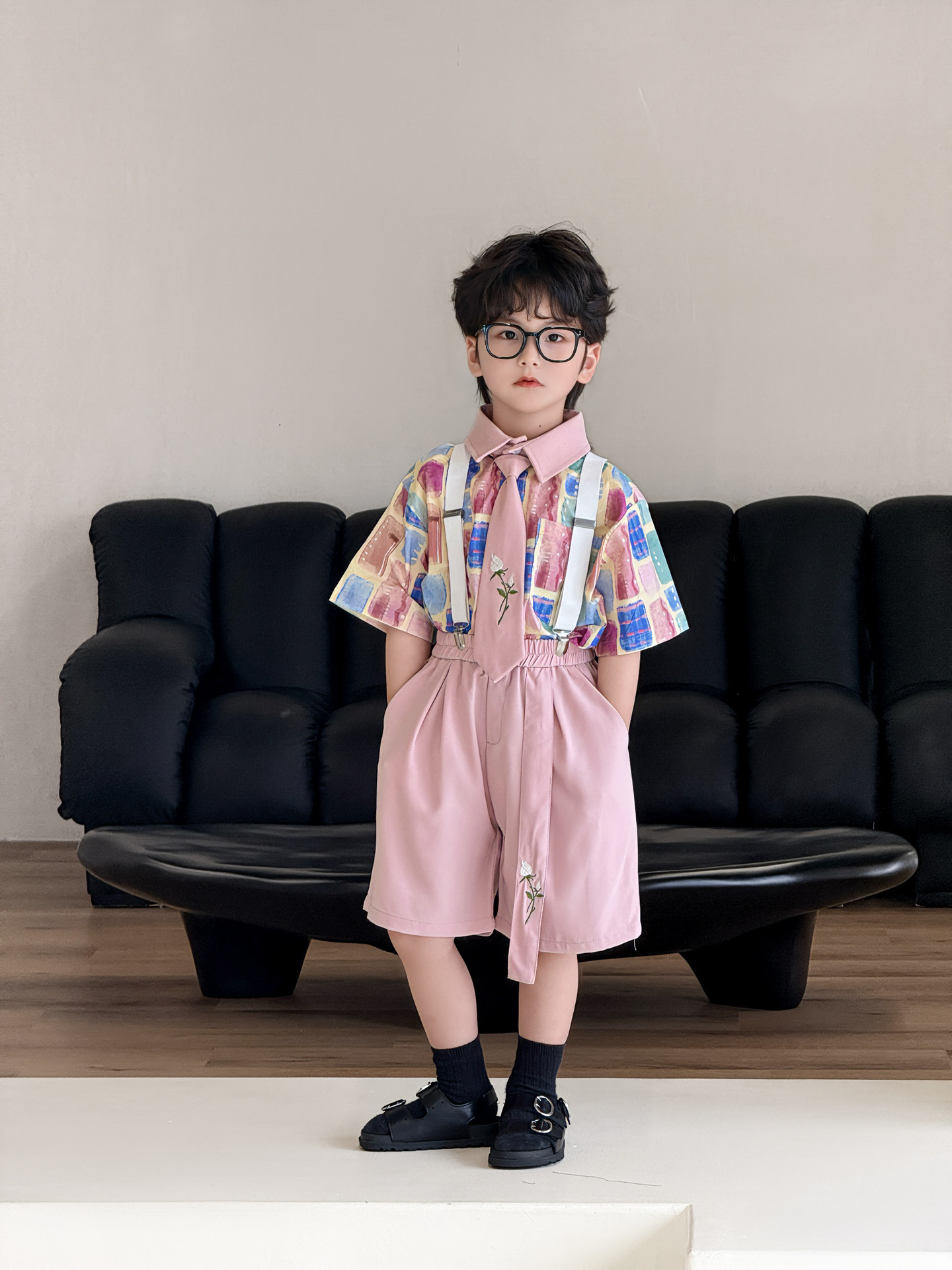 SN Áo Hoa Quần Hồng Kèm Đai YH