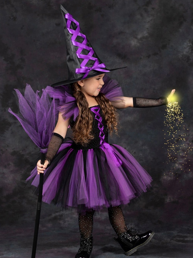 VN Phù Thủy Tím Kèm Nón+Chổi