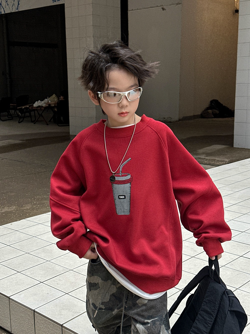 AD Nỉ Đỏ Ly Nước AM
