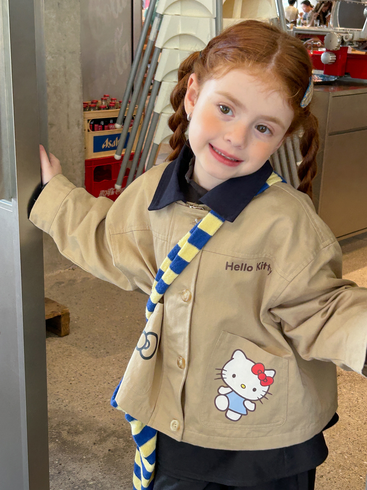 Áo Khoác Kaki Be Kitty Peach