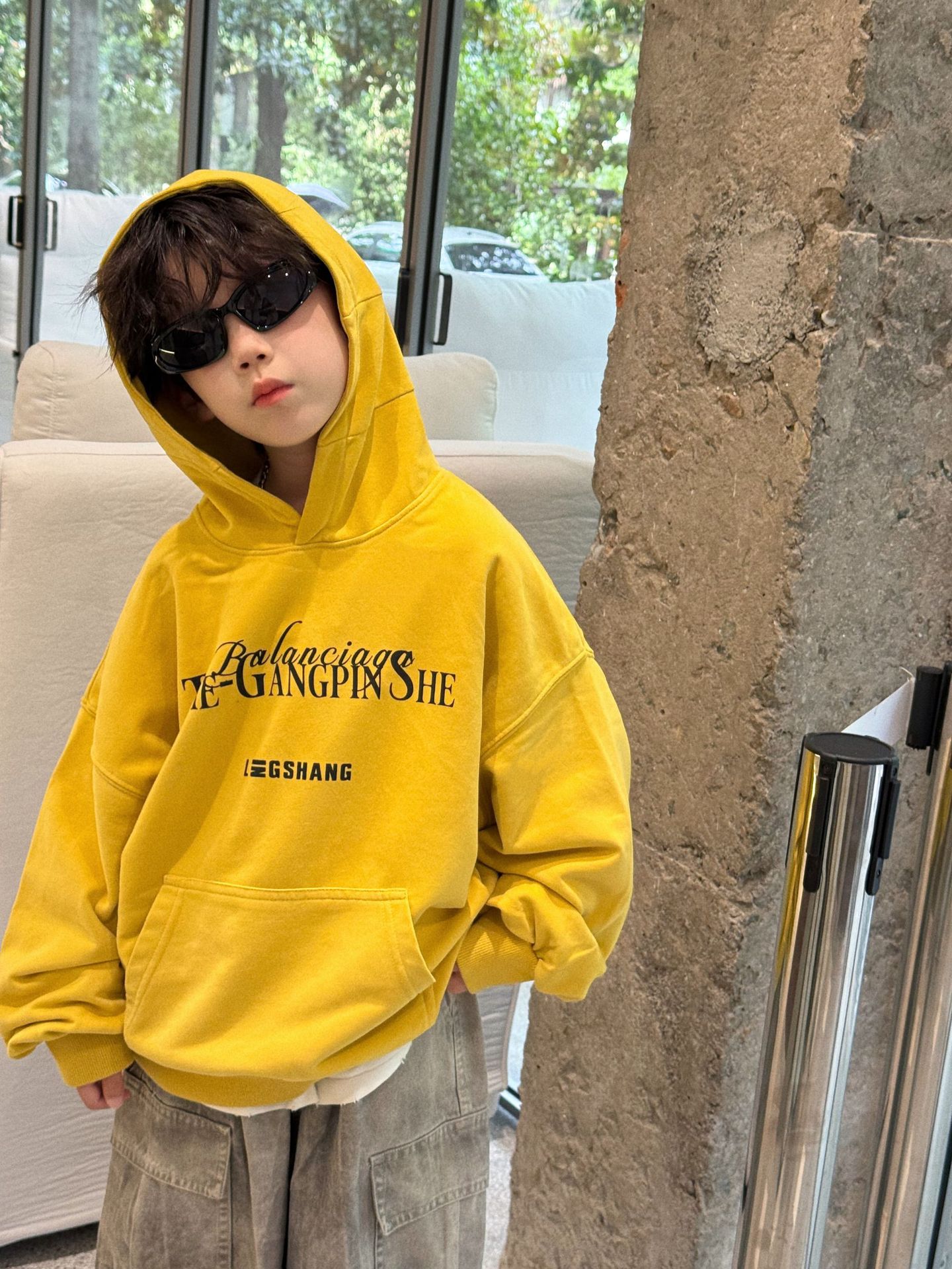 Áo Hoodie Vàng Chữ Đen FS