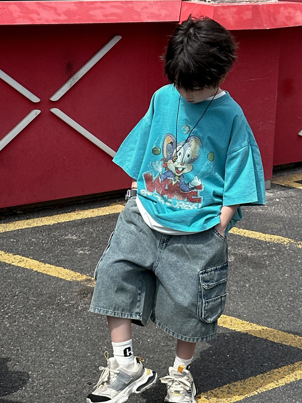 Quần Ngắn Jean Túi Hông AM