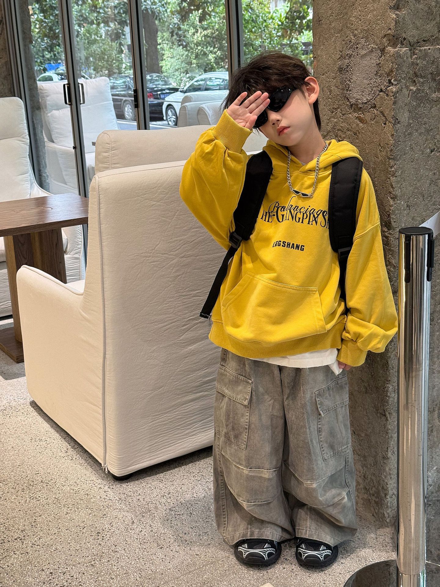 Áo Hoodie Vàng Chữ Đen FS