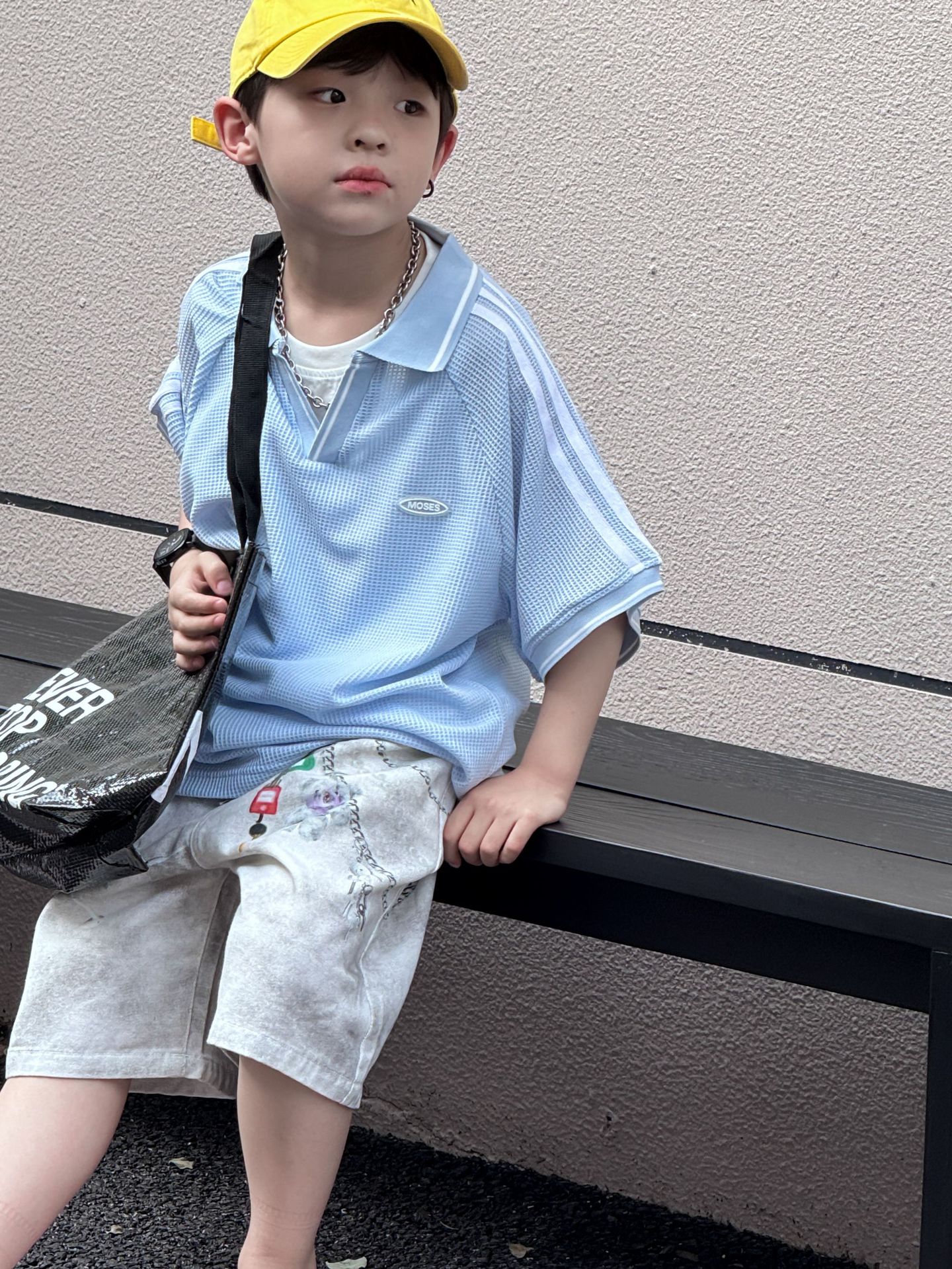 Quần Ngắn Jean Loang Khóa Trắng PL