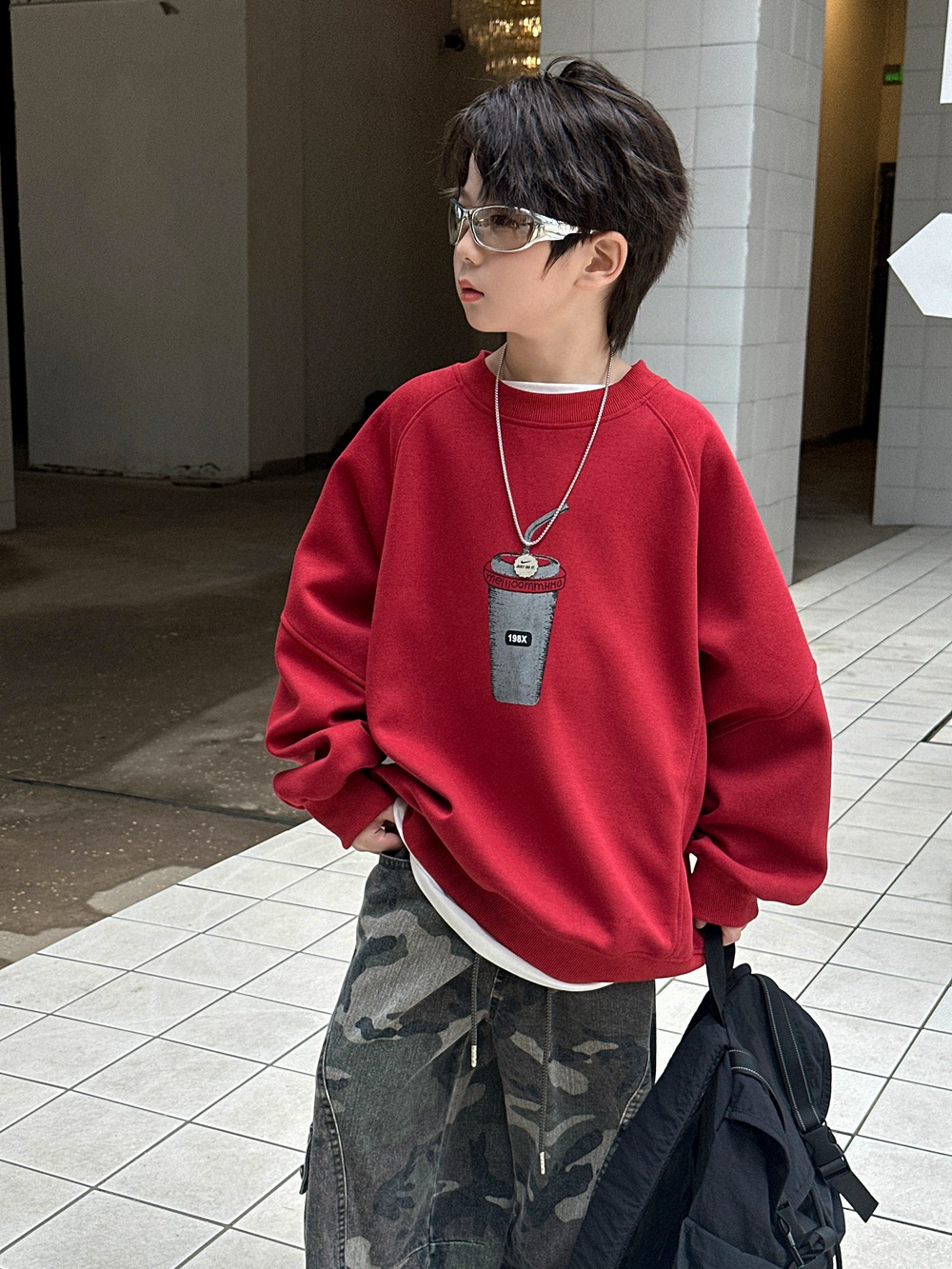 AD Nỉ Đỏ Ly Nước AM