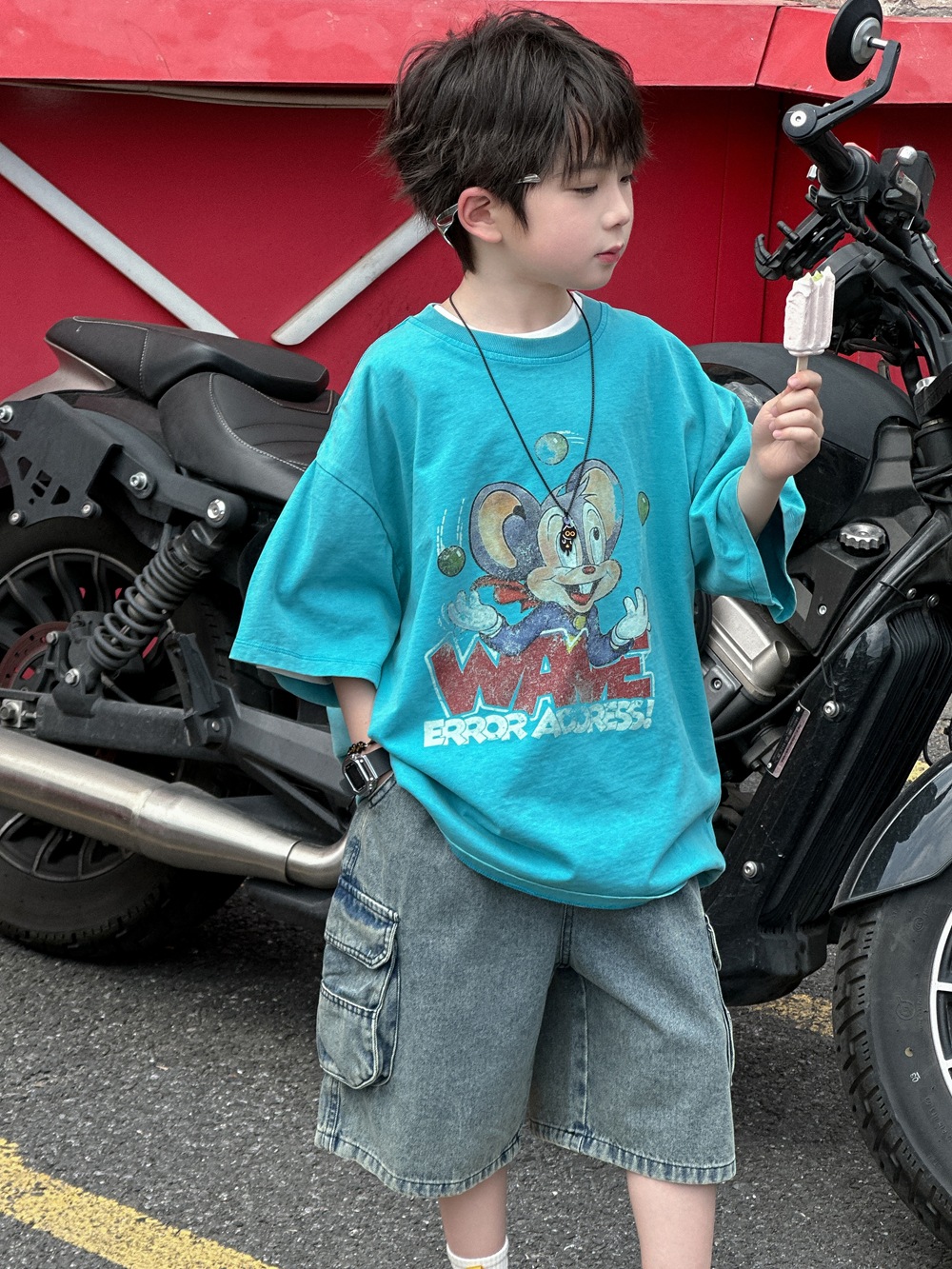 Quần Ngắn Jean Túi Hông AM